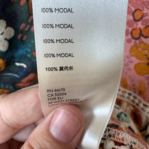 Anthropologie Maeve Floral Peasant Boho Blouse XS Square Neck EUC - Picture 10 of 13